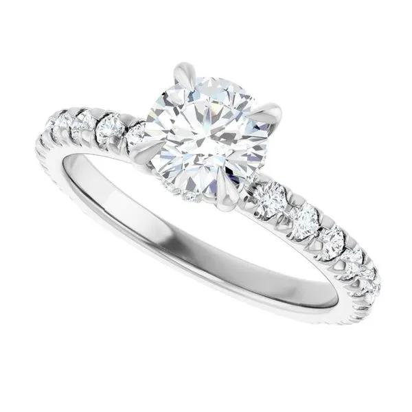 Claw-Prong Hidden Halo-Style Engagement Ring Image 5 Futer Bros Jewelers York, PA