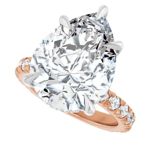 Claw-Prong Hidden Halo-Style Engagement Ring Image 5 Clater Jewelers Louisville, KY