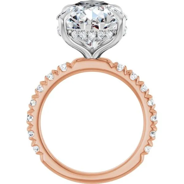 Claw-Prong Hidden Halo-Style Engagement Ring Image 2 Natale Jewelers Sewell, NJ