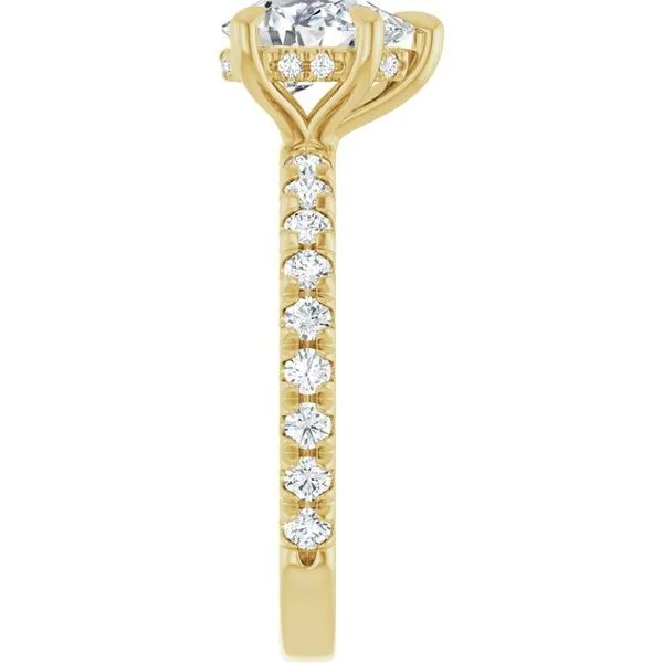 Claw-Prong Hidden Halo-Style Engagement Ring Image 4 J. West Jewelers Round Rock, TX