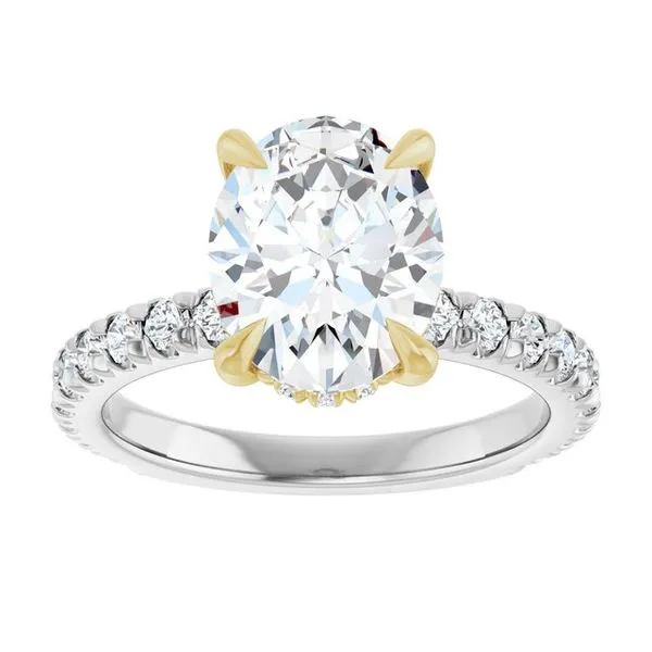Claw-Prong Hidden Halo-Style Engagement Ring Image 3 Shipley's Fine Jewelry Hampstead, MD