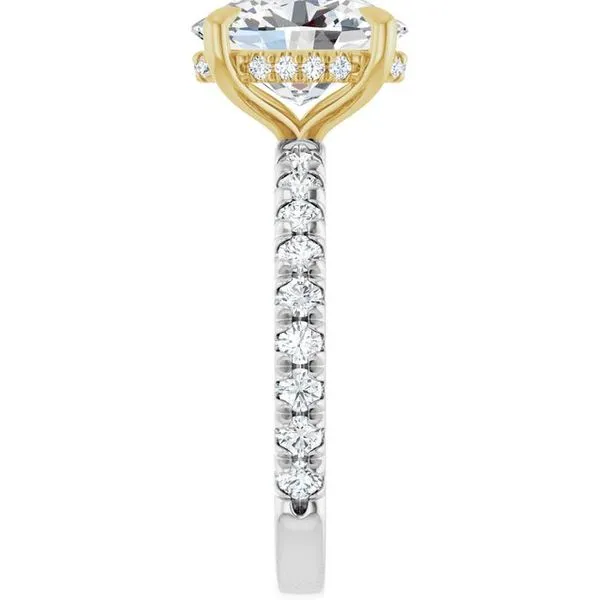 Claw-Prong Hidden Halo-Style Engagement Ring Image 4 Jimmy Smith Jewelers Decatur, AL