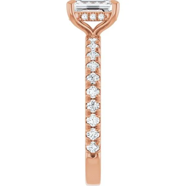 Claw-Prong Hidden Halo-Style Engagement Ring Image 4 Don's Jewelry & Design Washington, IA