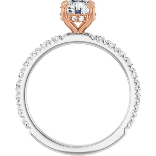 Claw-Prong Hidden Halo-Style Engagement Ring Image 2 Jimmy Smith Jewelers Decatur, AL