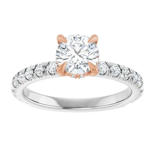Claw-Prong Hidden Halo-Style Engagement Ring Image 3 Futer Bros Jewelers York, PA