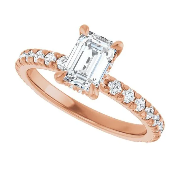 Claw-Prong Hidden Halo-Style Engagement Ring Image 5 JF Jones Jewelers Rochester, NY