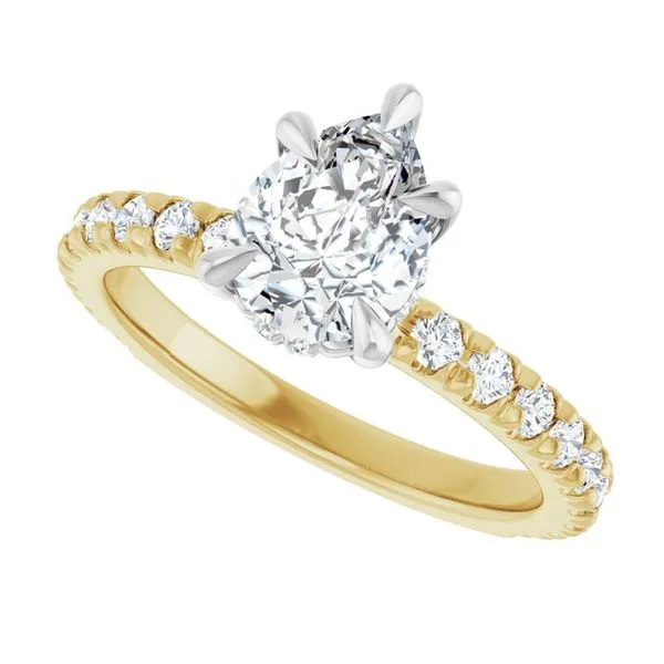 Claw-Prong Hidden Halo-Style Engagement Ring Image 5 JF Jones Jewelers Rochester, NY