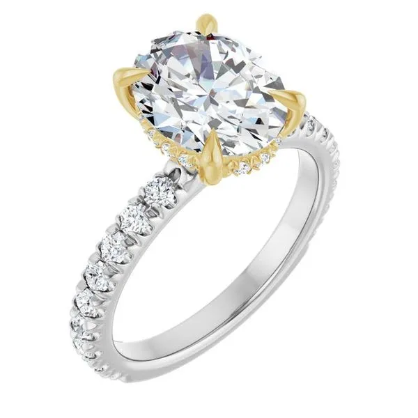 Claw-Prong Hidden Halo-Style Engagement Ring Paul James Jewelers Angels Camp, CA