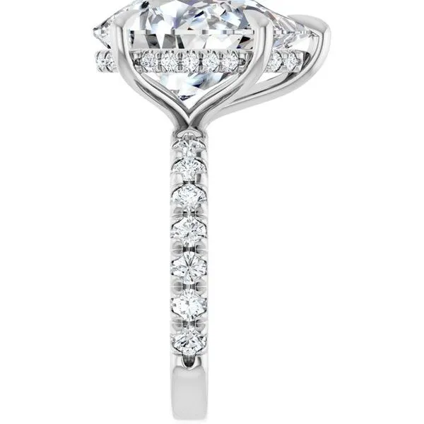 Claw-Prong Hidden Halo-Style Engagement Ring Image 4 JF Jones Jewelers Rochester, NY