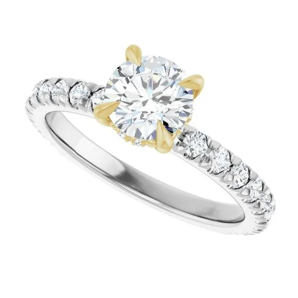 Claw-Prong Hidden Halo-Style Engagement Ring Image 5 Northwood Jewelers Northwood, OH