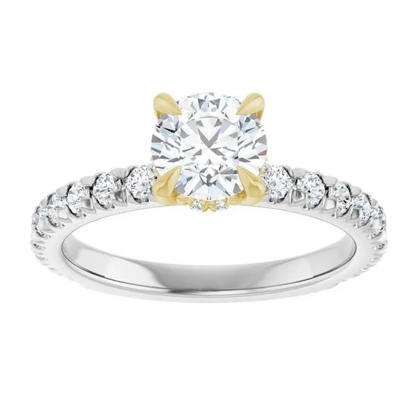Claw-Prong Hidden Halo-Style Engagement Ring Image 3 J. Thomas Jewelers Rochester Hills, MI