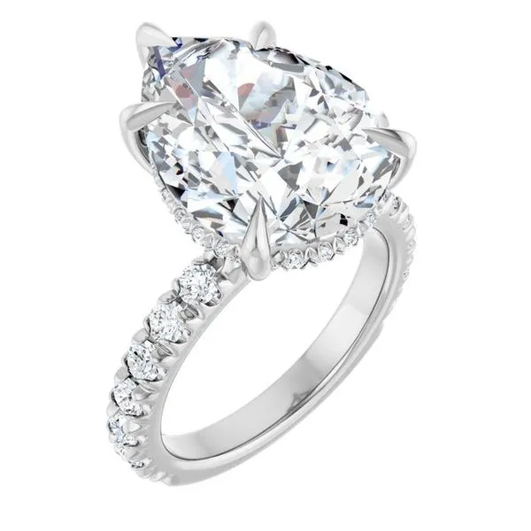 Claw-Prong Hidden Halo-Style Engagement Ring Vulcan's Forge LLC KANSAS CITY, MO