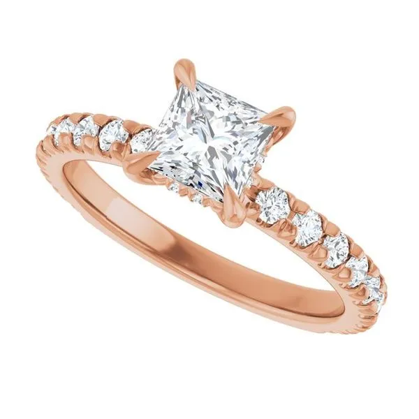 Claw-Prong Hidden Halo-Style Engagement Ring Image 5 Futer Bros Jewelers York, PA