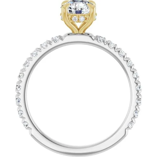 Claw-Prong Hidden Halo-Style Engagement Ring Image 2 J. West Jewelers Round Rock, TX