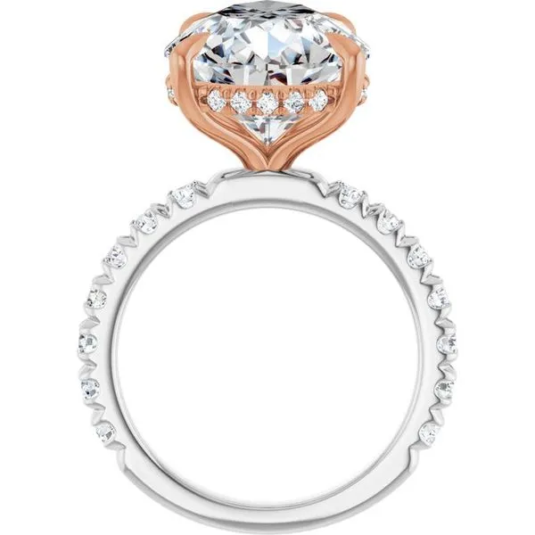 Claw-Prong Hidden Halo-Style Engagement Ring Image 2 Arezzo Jewelers Elmwood Park, IL