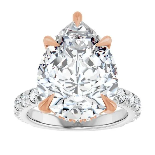 Claw-Prong Hidden Halo-Style Engagement Ring Image 3 Arezzo Jewelers Elmwood Park, IL
