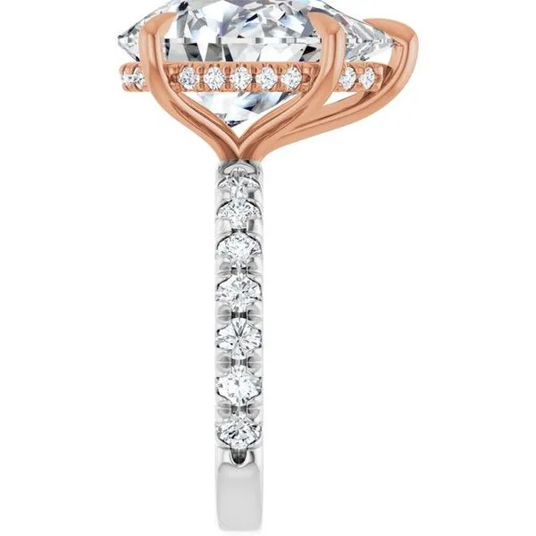 Claw-Prong Hidden Halo-Style Engagement Ring Image 4 Arezzo Jewelers Elmwood Park, IL