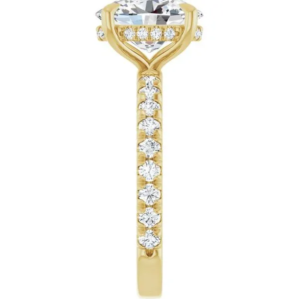 Claw-Prong Hidden Halo-Style Engagement Ring Image 4 Don's Jewelry & Design Washington, IA