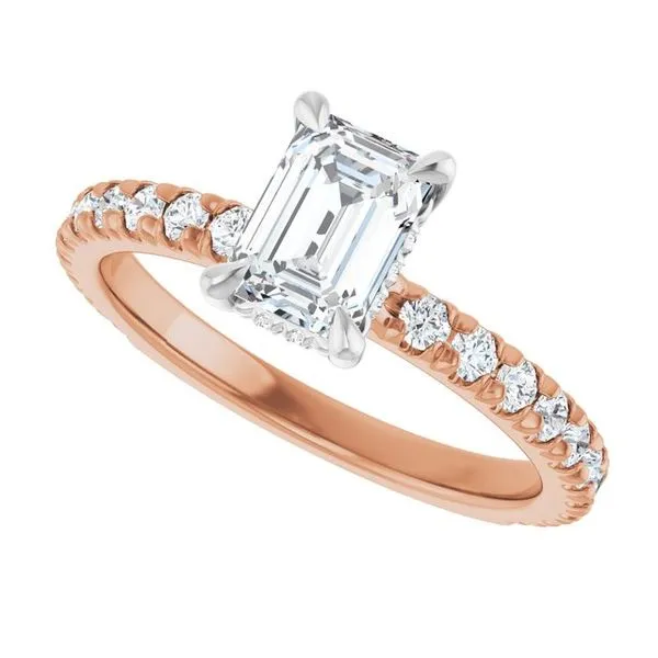 Claw-Prong Hidden Halo-Style Engagement Ring Image 5 Don's Jewelry & Design Washington, IA