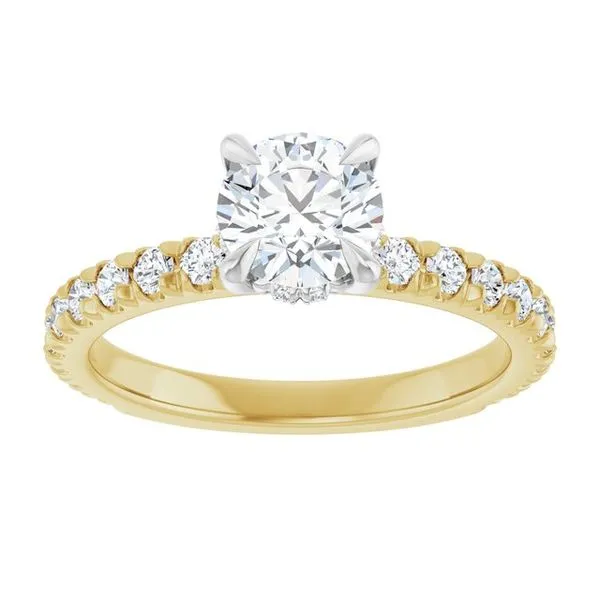 Claw-Prong Hidden Halo-Style Engagement Ring Image 3 Natale Jewelers Sewell, NJ