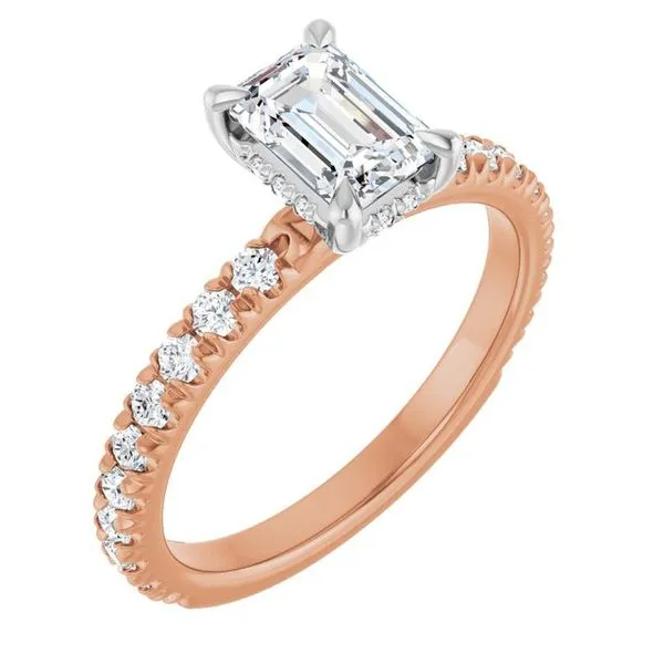 Claw-Prong Hidden Halo-Style Engagement Ring Vulcan's Forge LLC KANSAS CITY, MO