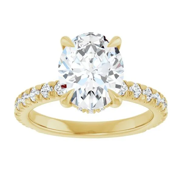 Claw-Prong Hidden Halo-Style Engagement Ring Image 3 Shipley's Fine Jewelry Hampstead, MD
