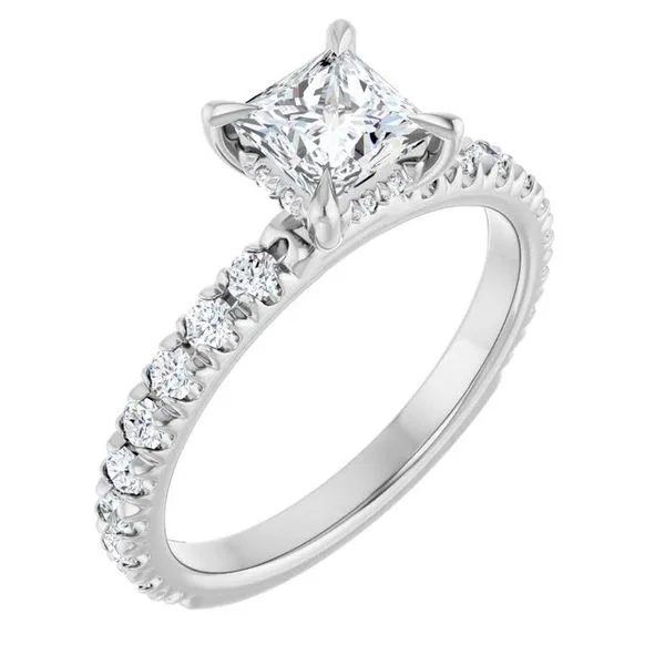 Claw-Prong Hidden Halo-Style Engagement Ring J. Thomas Jewelers Rochester Hills, MI