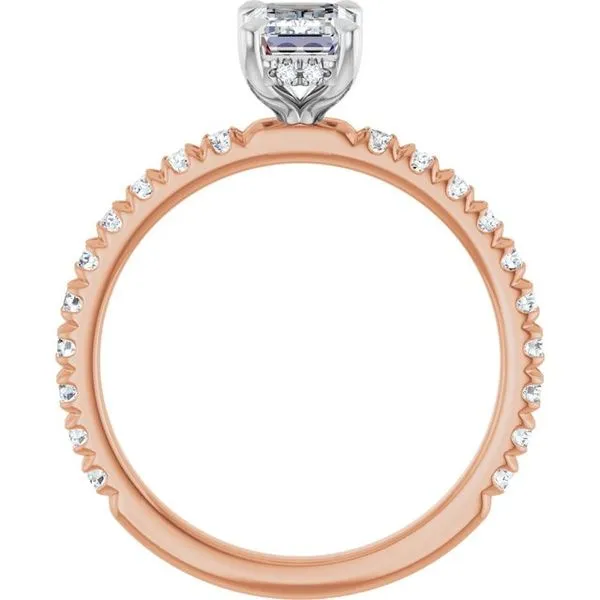 Claw-Prong Hidden Halo-Style Engagement Ring Image 2 Don's Jewelry & Design Washington, IA