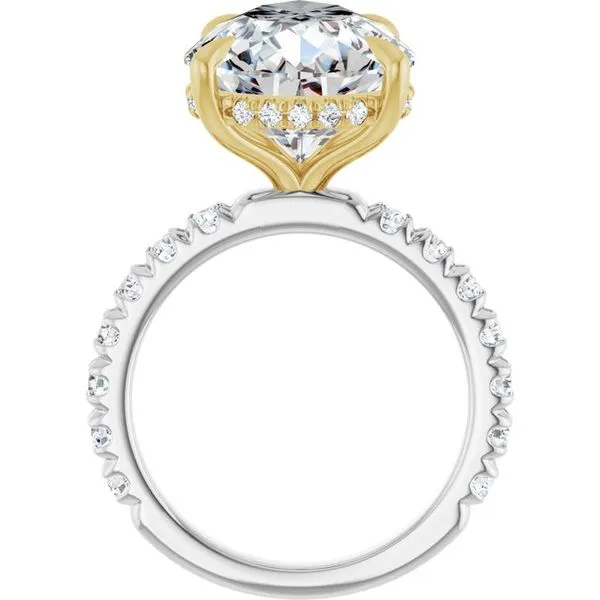Claw-Prong Hidden Halo-Style Engagement Ring Image 2 Jimmy Smith Jewelers Decatur, AL