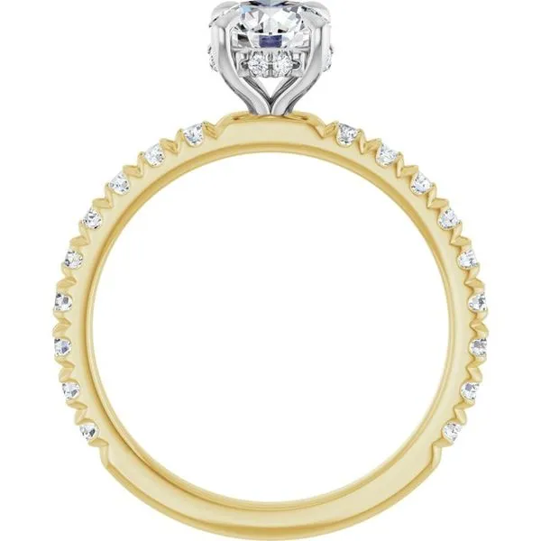 Claw-Prong Hidden Halo-Style Engagement Ring Image 2 Clater Jewelers Louisville, KY