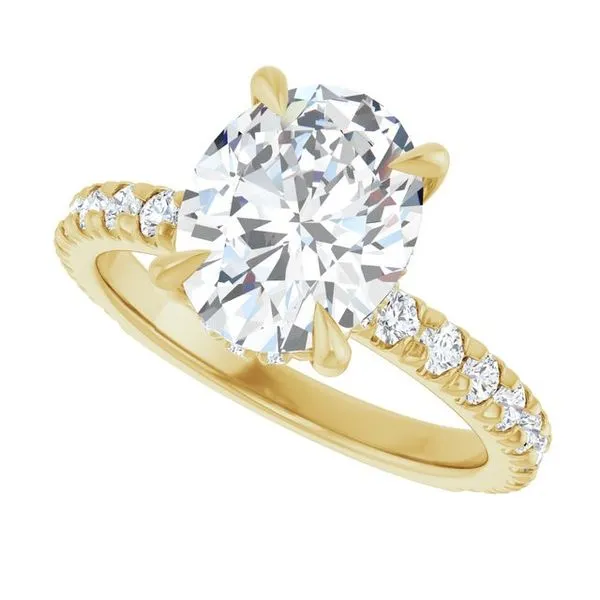 Claw-Prong Hidden Halo-Style Engagement Ring Image 5 Clater Jewelers Louisville, KY