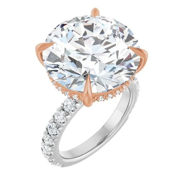 Claw-Prong Hidden Halo-Style Engagement Ring Don's Jewelry & Design Washington, IA