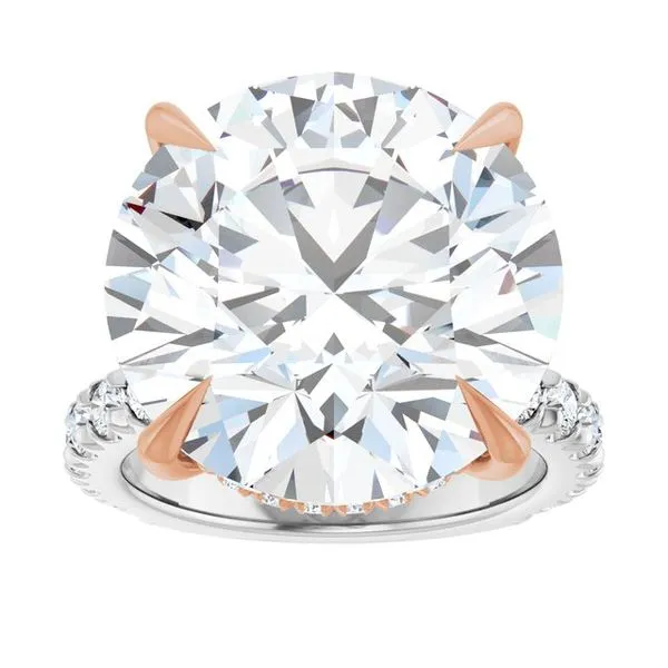 Claw-Prong Hidden Halo-Style Engagement Ring Image 3 Natale Jewelers Sewell, NJ