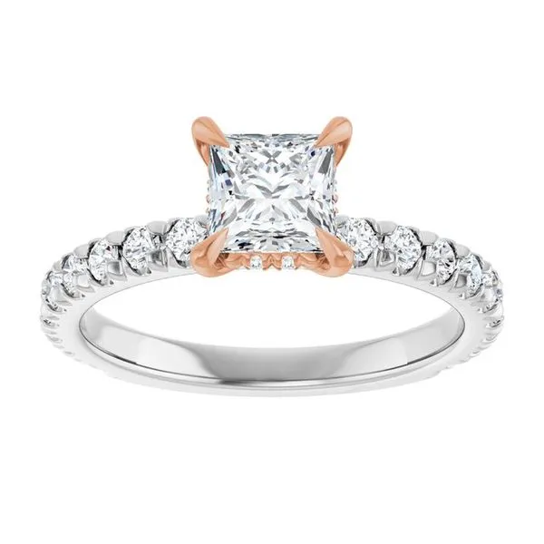 Claw-Prong Hidden Halo-Style Engagement Ring Image 3 Futer Bros Jewelers York, PA