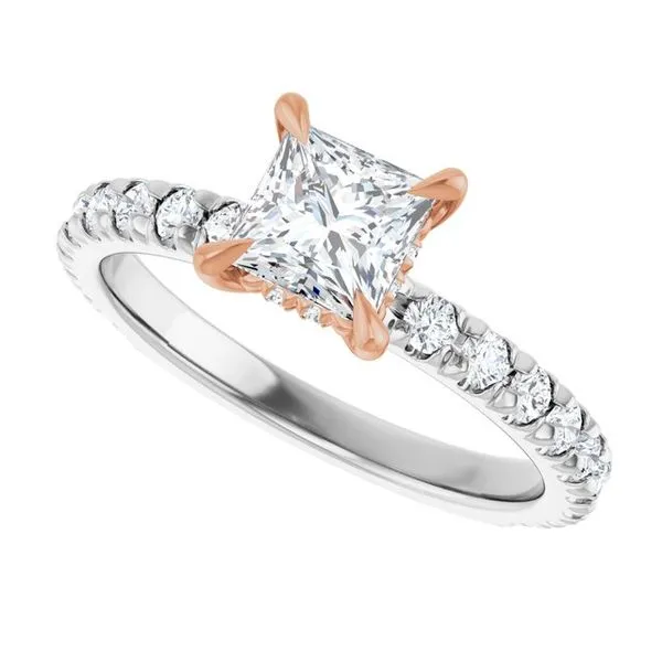 Claw-Prong Hidden Halo-Style Engagement Ring Image 5 Futer Bros Jewelers York, PA