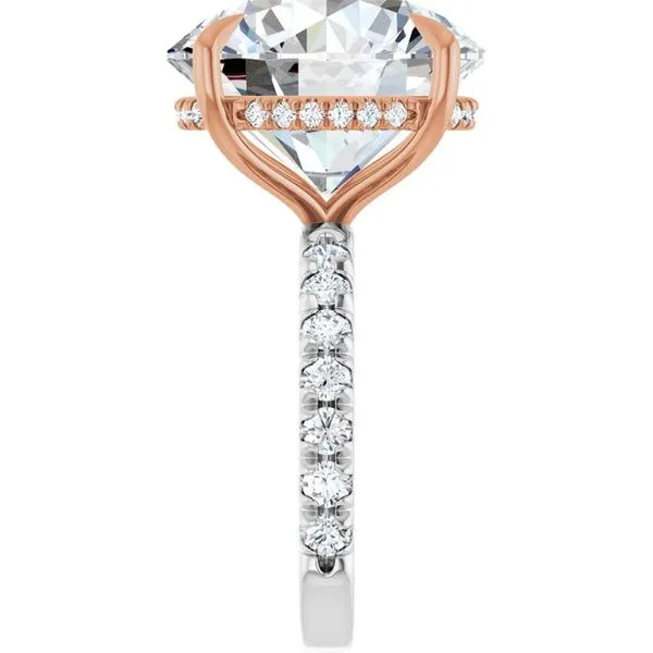 Claw-Prong Hidden Halo-Style Engagement Ring Image 4 Arezzo Jewelers Elmwood Park, IL