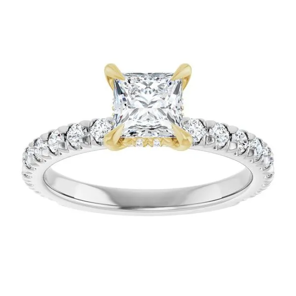 Claw-Prong Hidden Halo-Style Engagement Ring Image 3 Futer Bros Jewelers York, PA