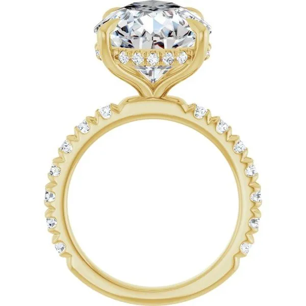 Claw-Prong Hidden Halo-Style Engagement Ring Image 2 Futer Bros Jewelers York, PA