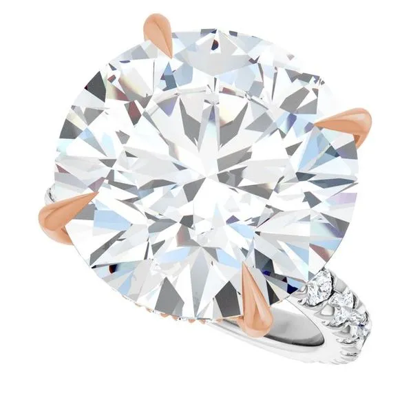 Claw-Prong Hidden Halo-Style Engagement Ring Image 5 Austin's Fine Diamonds & Jewelry Lyndhurst, NJ