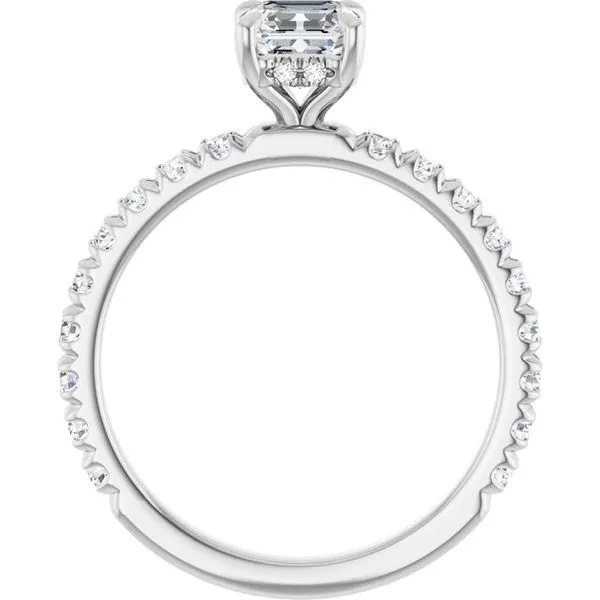 Claw-Prong Hidden Halo-Style Engagement Ring Image 2 Jimmy Smith Jewelers Decatur, AL