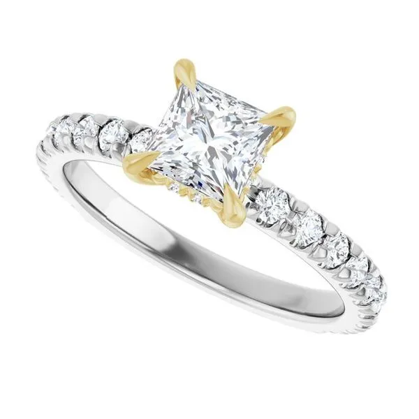 Claw-Prong Hidden Halo-Style Engagement Ring Image 5 Clater Jewelers Louisville, KY