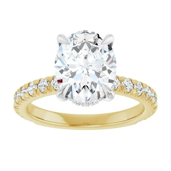Claw-Prong Hidden Halo-Style Engagement Ring Image 3 Shipley's Fine Jewelry Hampstead, MD