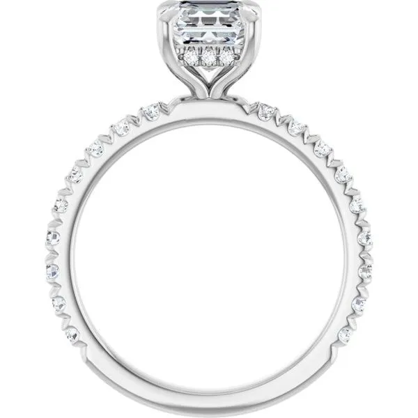 Claw-Prong Hidden Halo-Style Engagement Ring Image 2 Clater Jewelers Louisville, KY