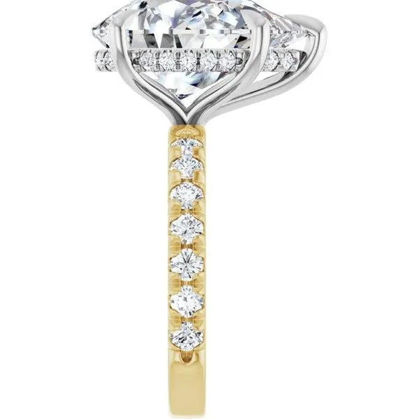 Claw-Prong Hidden Halo-Style Engagement Ring Image 4 Austin's Fine Diamonds & Jewelry Lyndhurst, NJ