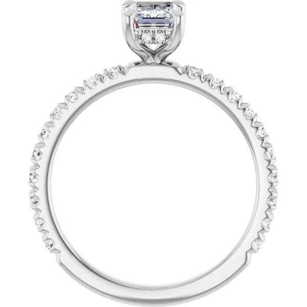 Claw-Prong Hidden Halo-Style Engagement Ring Image 2 JF Jones Jewelers Rochester, NY