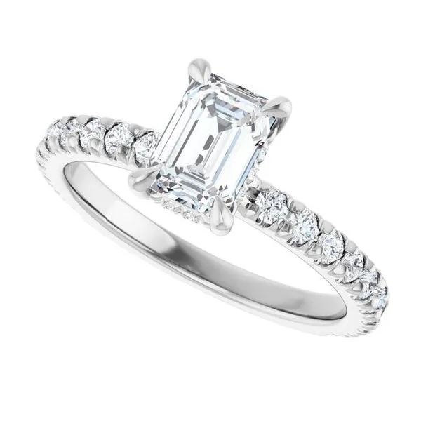 Claw-Prong Hidden Halo-Style Engagement Ring Image 5 House of Silva Wooster, OH