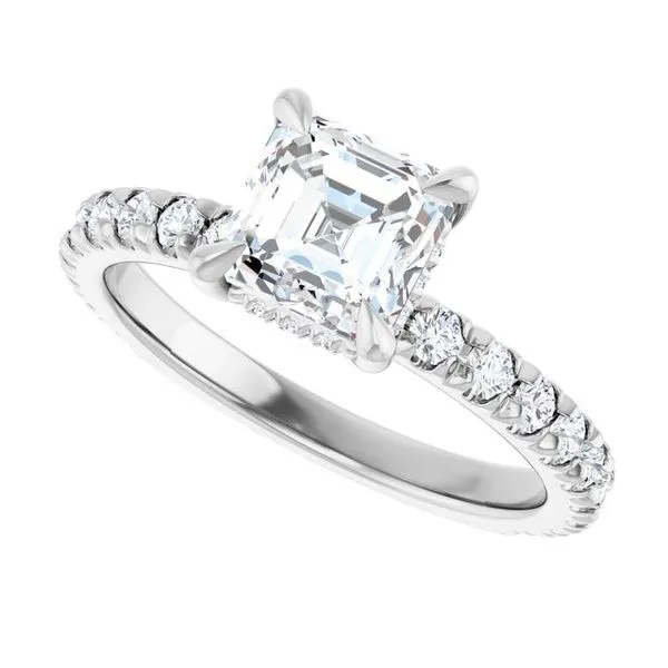 Claw-Prong Hidden Halo-Style Engagement Ring Image 5 J. Thomas Jewelers Rochester Hills, MI