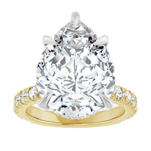 Claw-Prong Hidden Halo-Style Engagement Ring Image 3 Hudson Valley Goldsmith New Paltz, NY