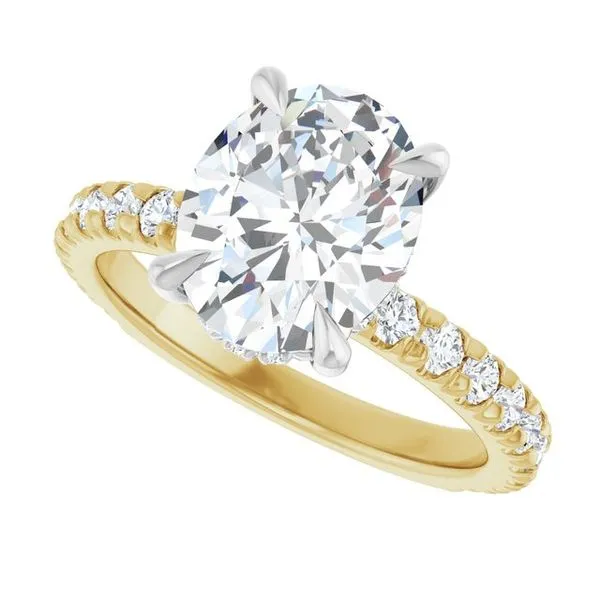 Claw-Prong Hidden Halo-Style Engagement Ring Image 5 Futer Bros Jewelers York, PA