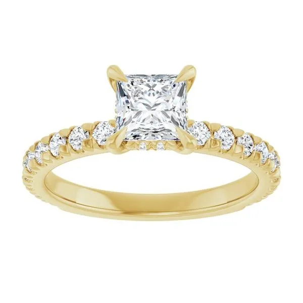 Claw-Prong Hidden Halo-Style Engagement Ring Image 3 Clater Jewelers Louisville, KY